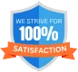 100% satisfaction guarantee